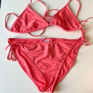 2PIECE BIKINI SWIMSUIT PEACH